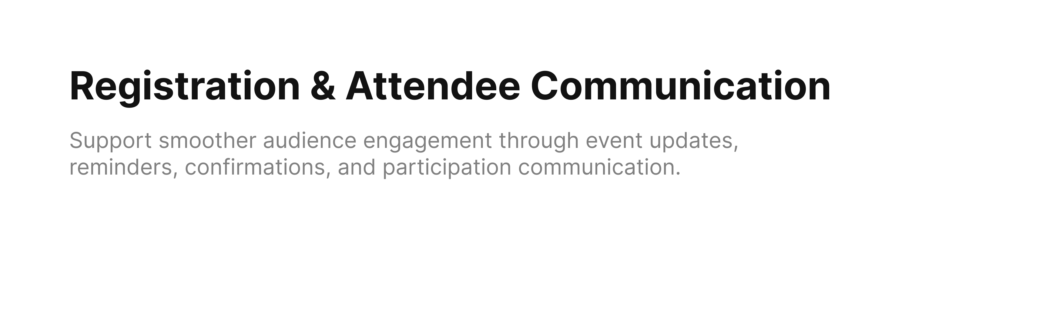 Registration Communication